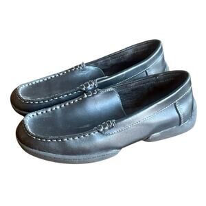 Kenneth Cole Reaction Black Leather Driving Loafer Size 6 - Comfort Slip-On